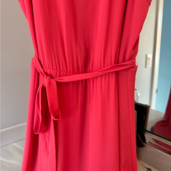 LOFT Pink Sheath Mini Dress with Flutter Sleeves - Picture 7 of 12